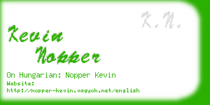 kevin nopper business card